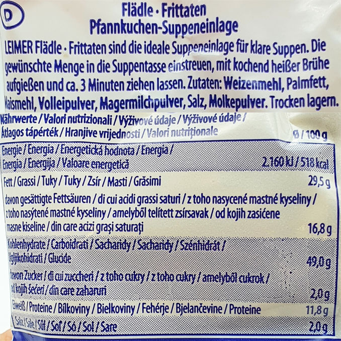 Leimer Flädle-Frittaten Suppeneinlage